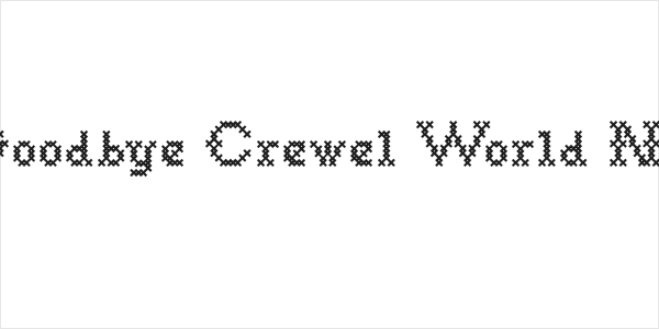 Goodbye Crewel World NF Logo