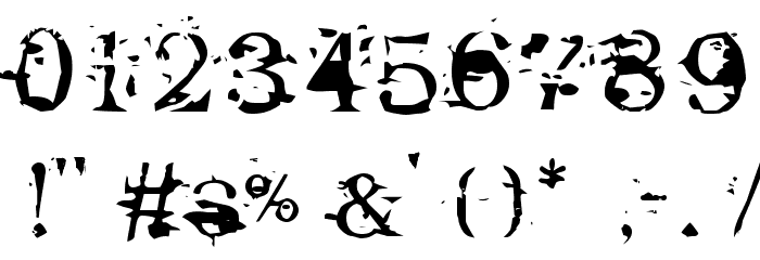 Goodbye Cruel World フォント その他の文字