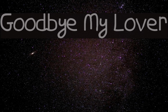 Goodbye My Lover Font examples