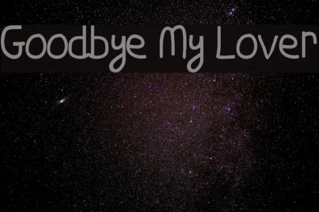 Goodbye My Lover Example 3