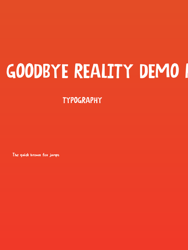 Goodbye Reality DEMO Regular Poster