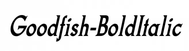Goodfish-BoldItalic  Frei Schriftart Herunterladen