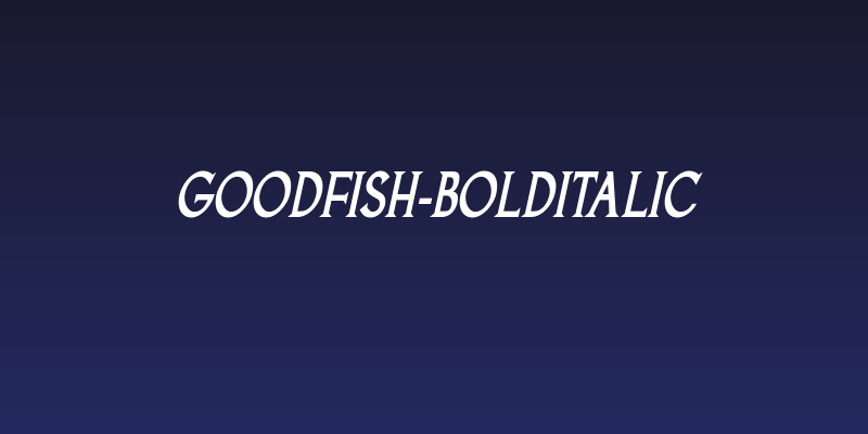 Goodfish-BoldItalic Social Header