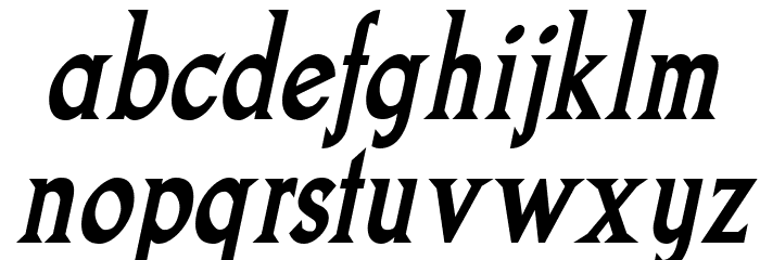 Goodfish-BoldItalic Font LOWERCASE