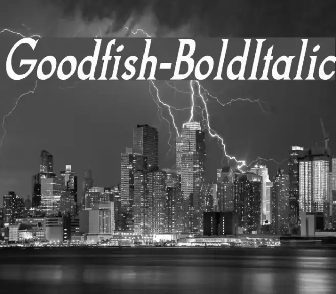 Goodfish-BoldItalic Font examples