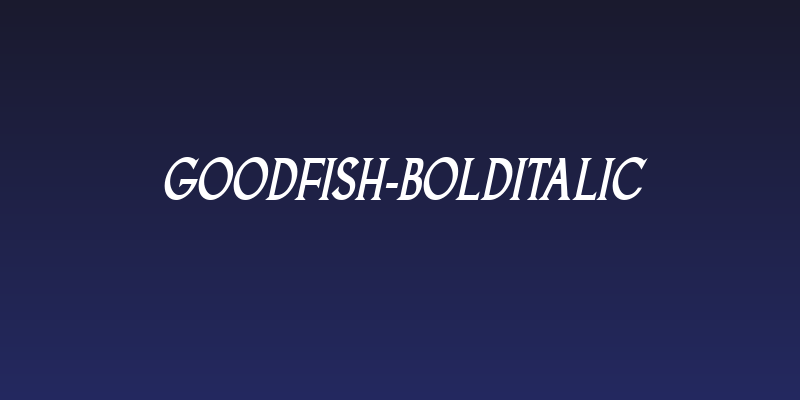 Goodfish-BoldItalic Social Header