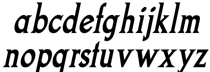 Goodfish-BoldItalic Font LOWERCASE