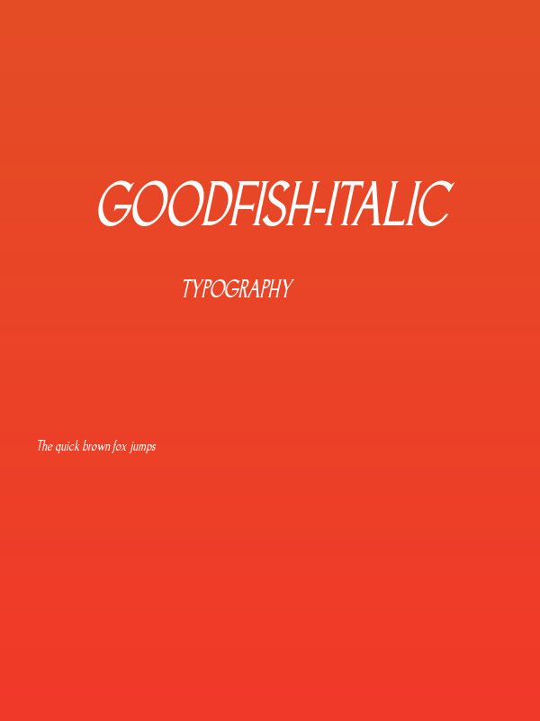 Goodfish-Italic Poster