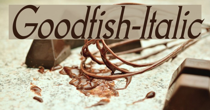 Goodfish-Italic Font examples