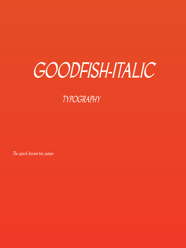 Goodfish-Italic Poster