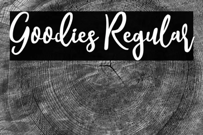 Goodies Regular Caratteri examples