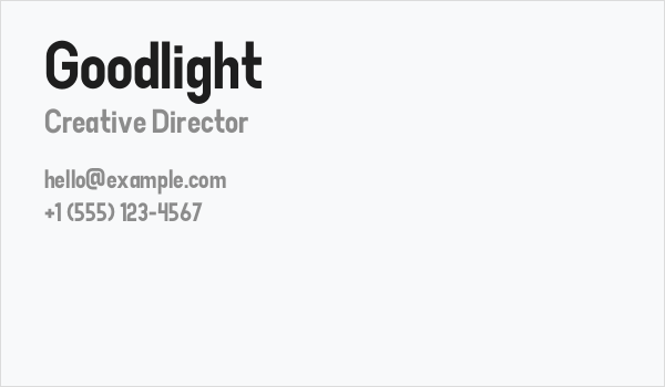 Goodlight Business Card