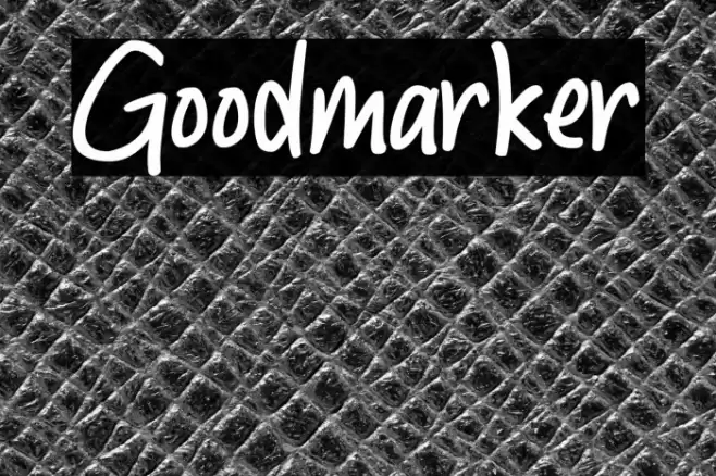Goodmarker Font examples