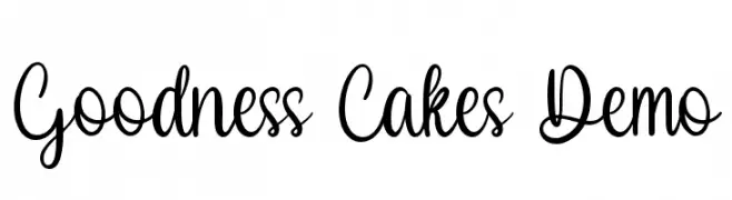 Goodness Cakes Demo  नि: शुल्क फ़ॉन्ट्स डाउनलोड