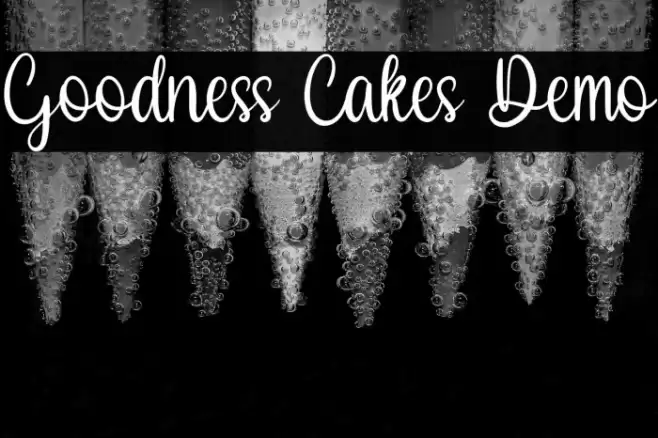 Goodness Cakes Demo Font examples