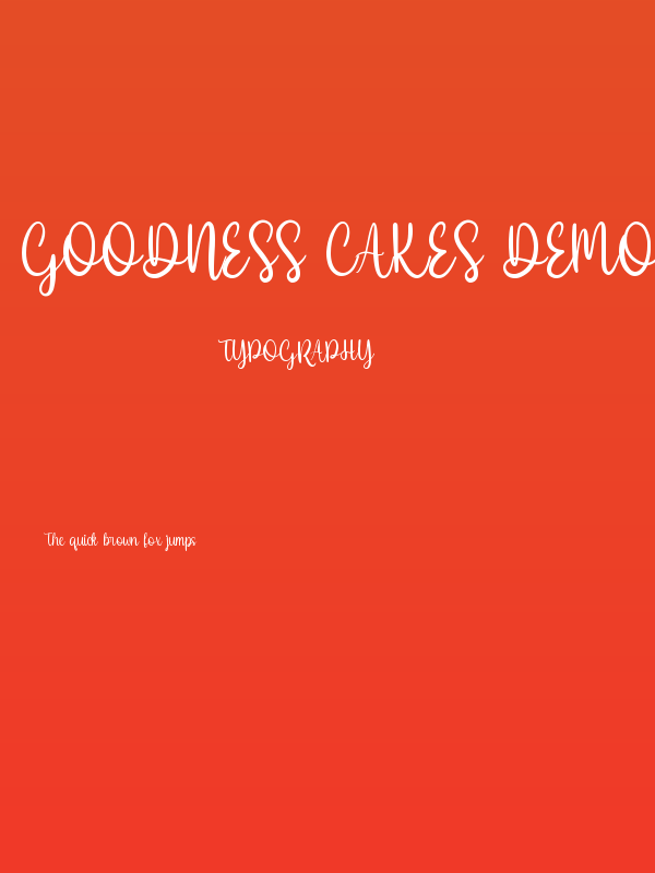 Goodness Cakes Demo Poster