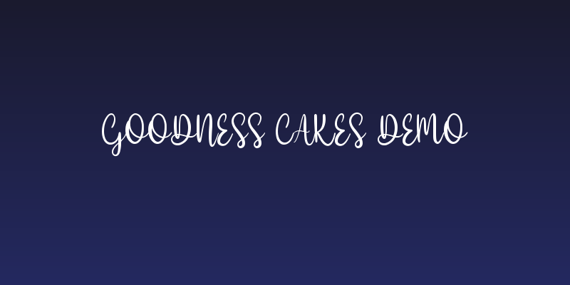 Goodness Cakes Demo Social Header