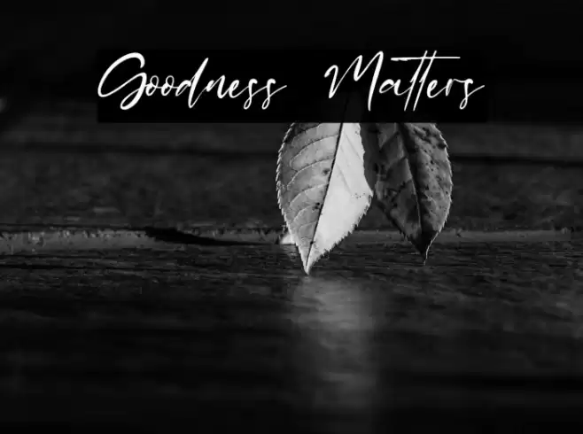 Goodness Matters Font examples
