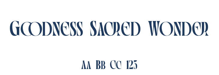 Goodness Sacred Wonder Font Preview