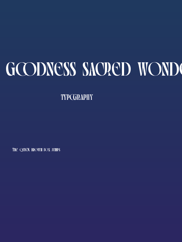 Goodness Sacred Wonder Poster