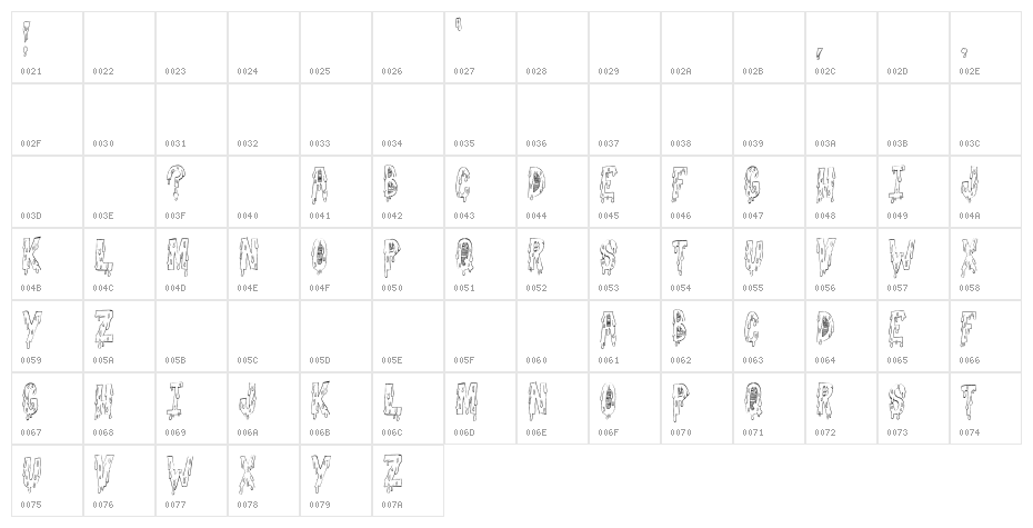 GoodnightFreak-Regular Character Map