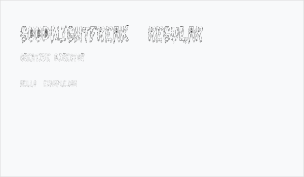 GoodnightFreak-Regular Business Card