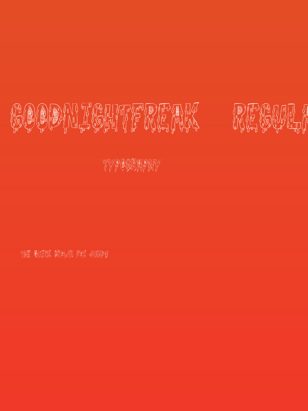 GoodnightFreak-Regular Poster