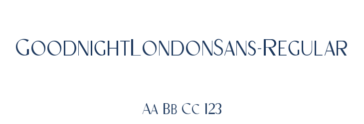 GoodnightLondonSans-Regular Font Preview