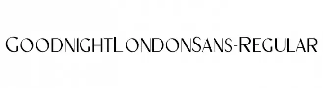 GoodnightLondonSans-Regular  नि: शुल्क फ़ॉन्ट्स डाउनलोड