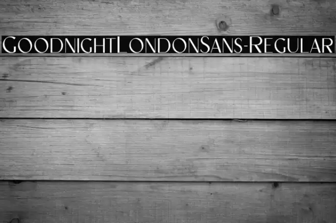 GoodnightLondonSans-Regular Caratteri examples