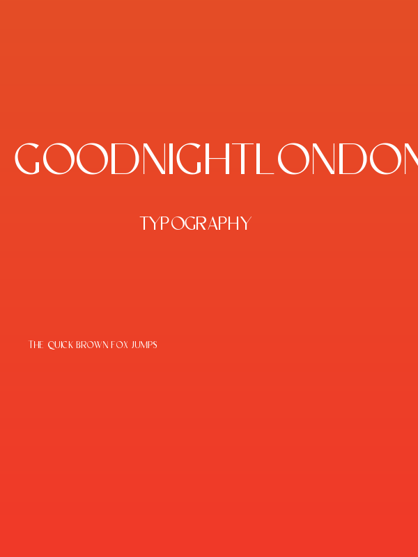 GoodnightLondonSans-Regular Poster