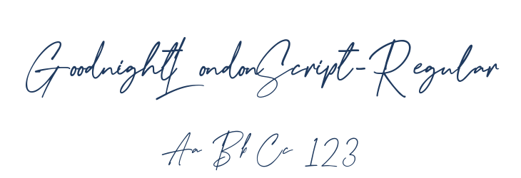 GoodnightLondonScript-Regular Font Preview