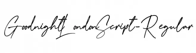 GoodnightLondonScript-Regular  नि: शुल्क फ़ॉन्ट्स डाउनलोड