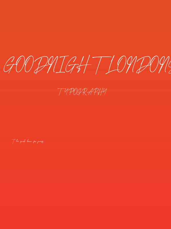 GoodnightLondonScript-Regular Poster