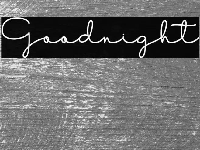 Goodnight Caratteri examples