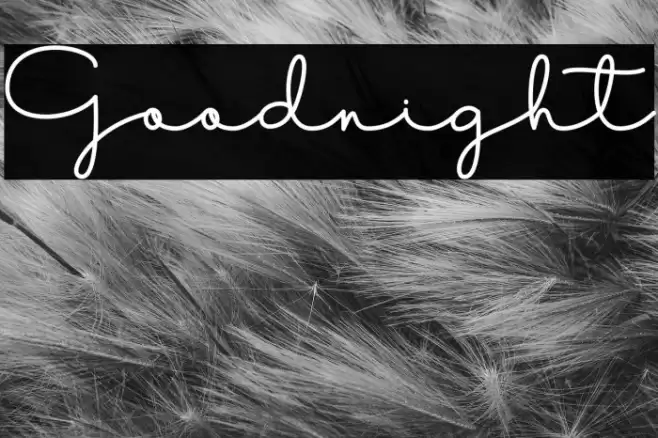 Goodnight Caratteri examples