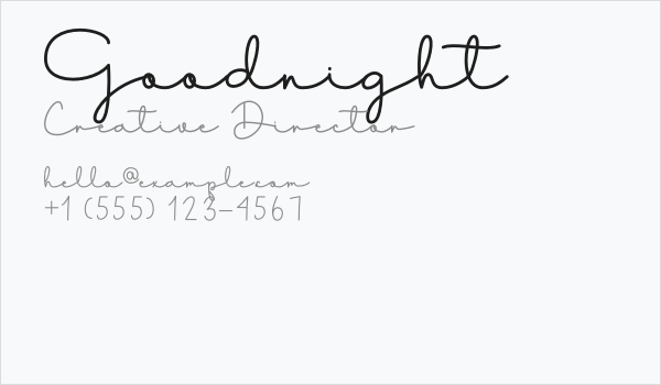 Goodnight Business Card