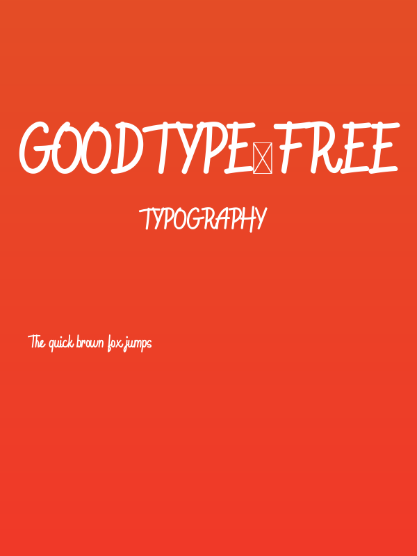 Goodtype-Free Poster