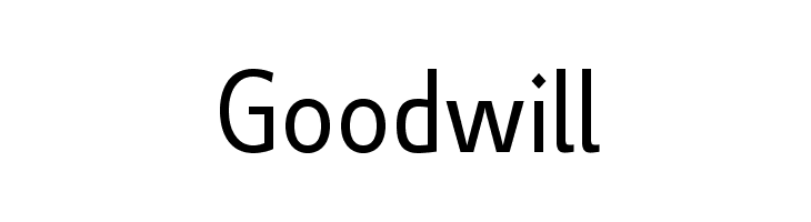 Goodwill  Frei Schriftart Herunterladen