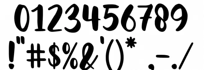 Goody Buttie Font OTHER CHARS