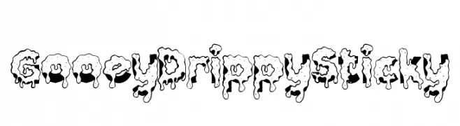 GooeyDrippySticky  Frei Schriftart Herunterladen