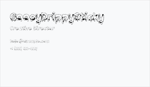 GooeyDrippySticky Business Card