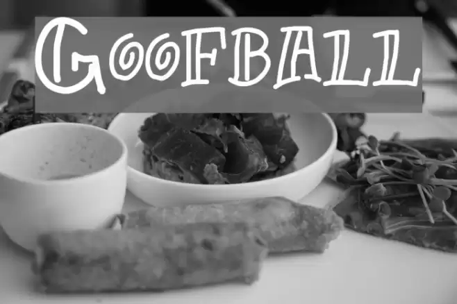Goofball Шрифта examples