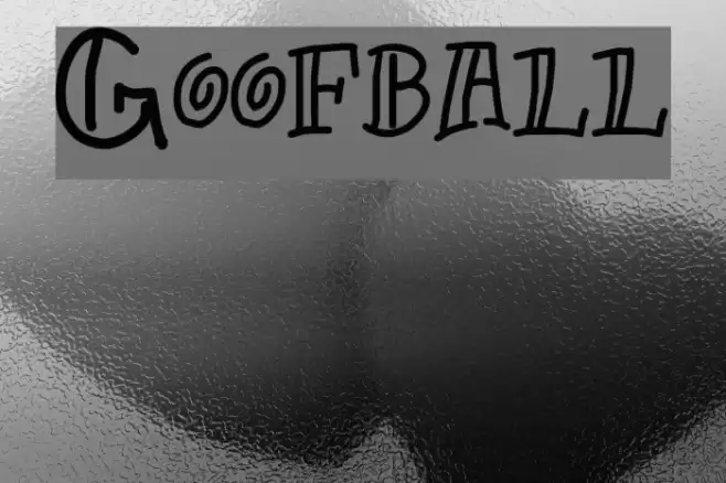 Goofball Шрифта examples