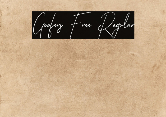 Goofers Free Regular Example 2