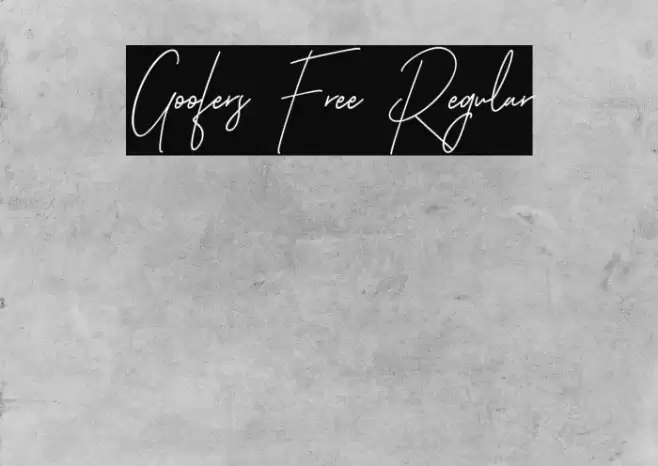 Goofers Free Regular フォント examples