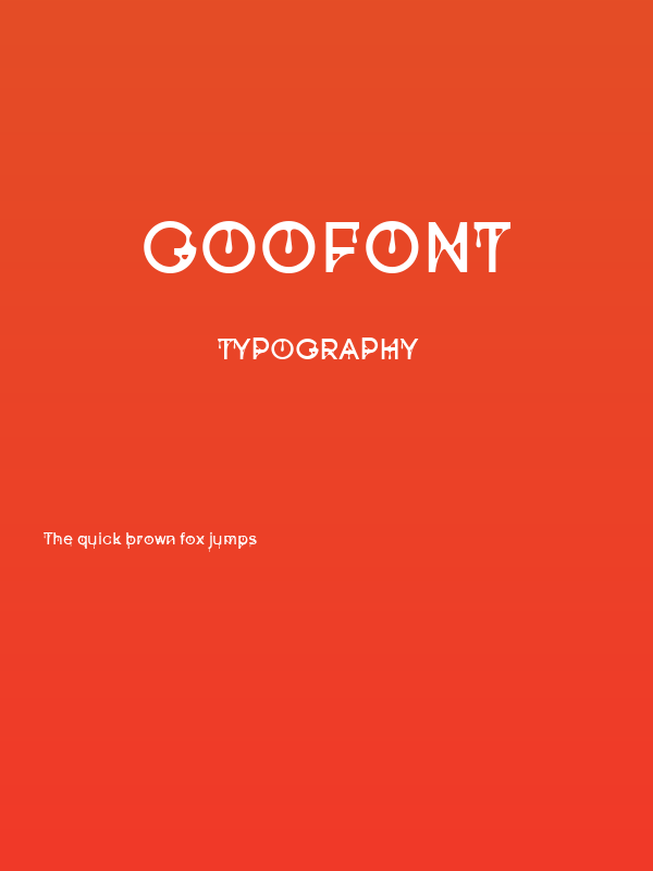 Goofont Poster