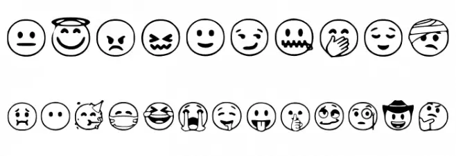 Google Emojis Regular Font OTHER CHARS
