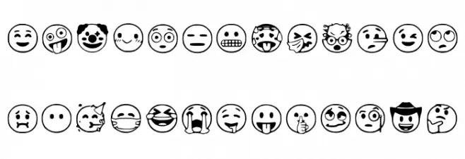Google Emojis Regular Polices MAJUSCULES