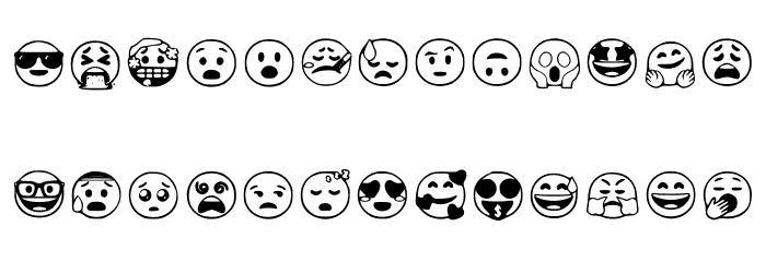 Google Emojis Regular Font LOWERCASE